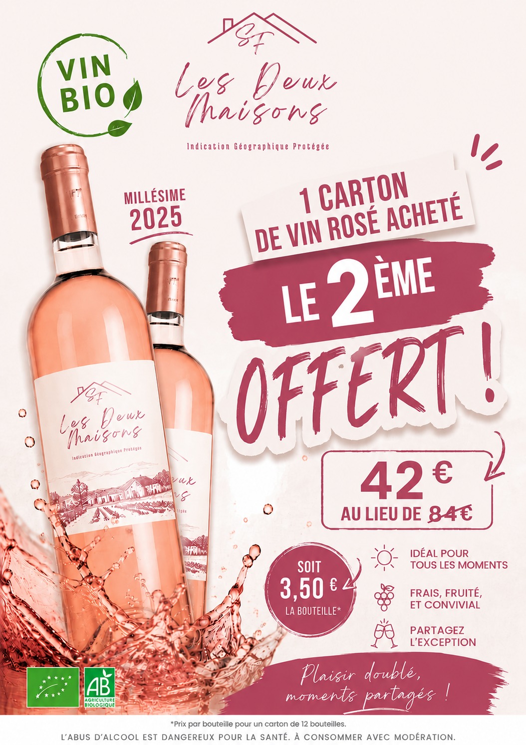 Vin bio directement du producteur
