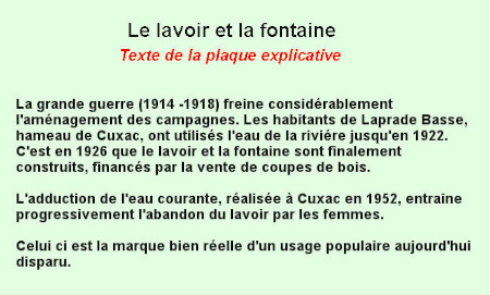 Lavoir plaque